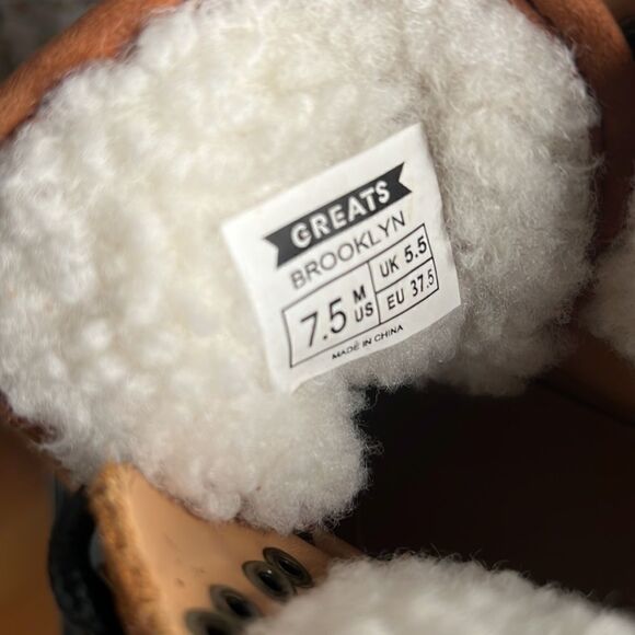 New GREATS
Hewes Hiker Suede Faux Shearling Booties - Picture 6 of 6